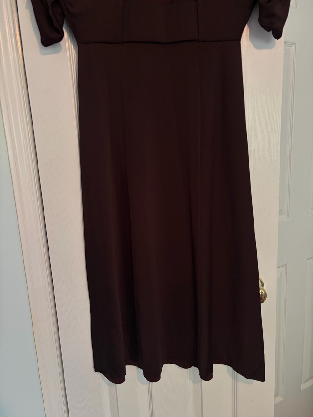 NWT - COS Brown Maxi Dress with Synched Short Sleeves - Size Medium - Picture 10 of 16